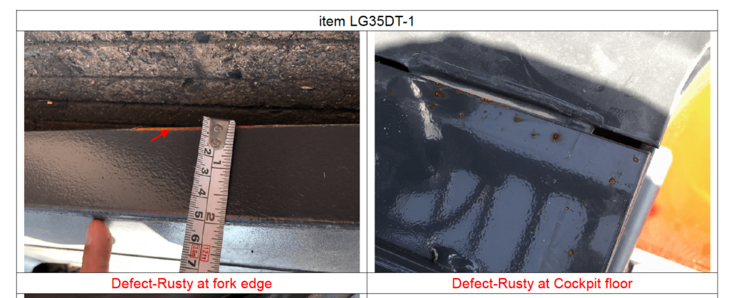 used forklift defects