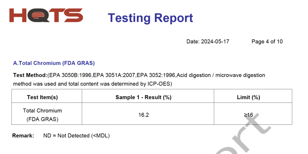 fda test contact materials